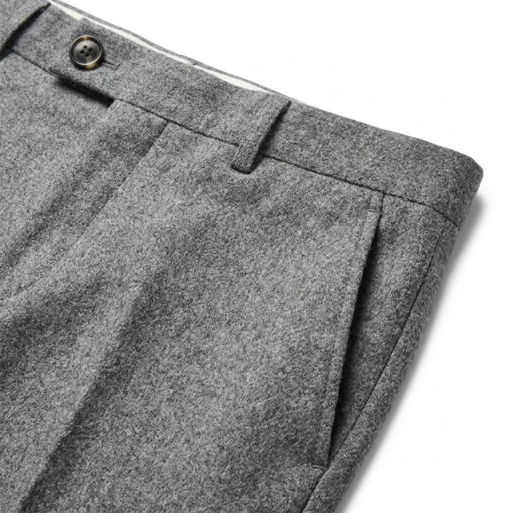 Italian Wool Flannel Trousers